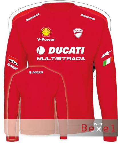 Felpa girocollo printed ducati - girocollo,