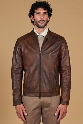 Giacca vera pelle marrone - vera,