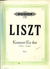Franz Liszt. Konzert Es dur  für Klavier und Orchester. Edition Peters Nr. 3606 