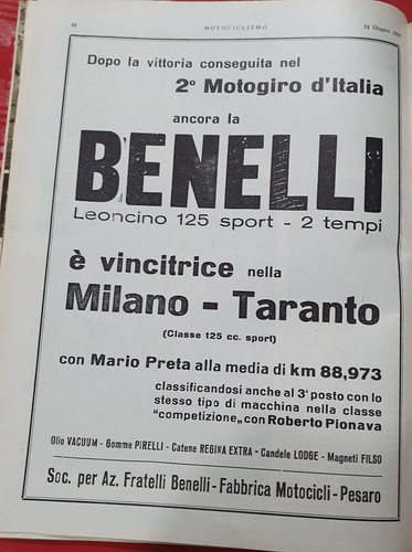 Moto benelli milano - , *