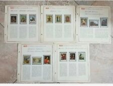 EPOCA - COLLEZIONE FRANCOBOLLI D'ARTE QUADRI - 5 SCHEDE CON 15 VALORI