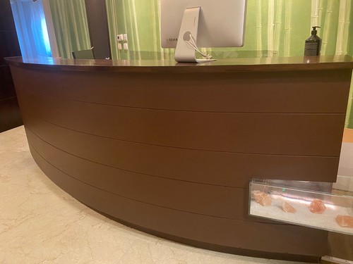 Bancone reception curvo - bancone,