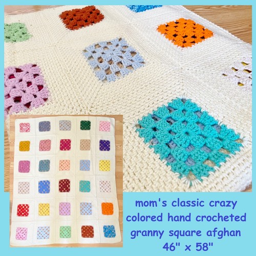 Coperta vintage granny square - coperta,