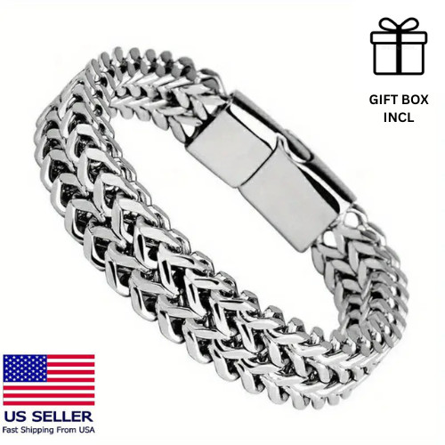 Bracciale acciaio inox maglia - bracciale,