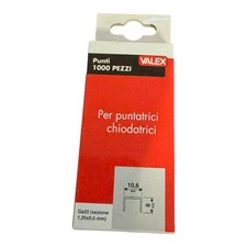 Punti Valex puntatrici chiodatrici  dimensioni 10.6x8 mm quantità 1000 pezzi  