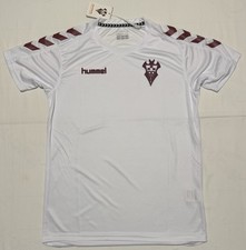 Maglia maglia calcio Albacete Balompié Home Hummel S Small uomo nuova con etichette