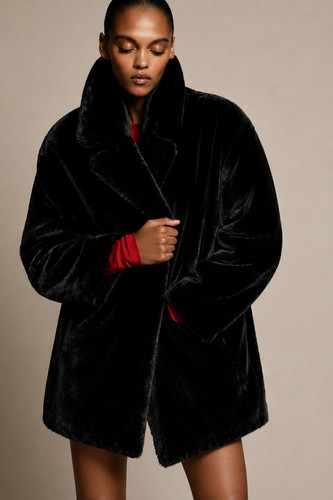 Cappotto pelliccia sintetica - pelliccia,