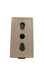 Siemens 5UB9101 Presa Bivalente Bipasso 10/16A Delta Futura Bianco Panna Usato 