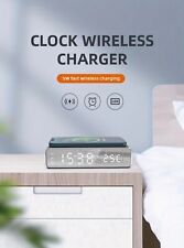 Radio sveglia ricarica rapida Wireless USB Digital LED scrivania sveglia