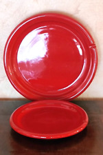 ROMETTI design 2 piatti in ceramica rossa firmati, anni 60 Made in Italy, metà secolo