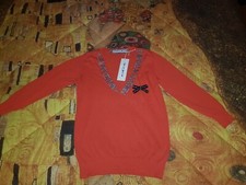 New! FRANKIE MORELLO Maglione pullover maglia sottogiacca corallo Luxus