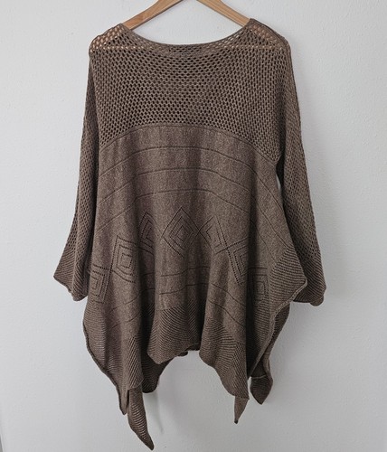 Poncho boho hippie love stitch - poncho,