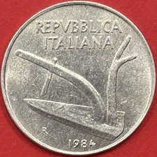 Moneta 10 Lire 1984 "Spighe"