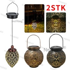 Confezione 2 Lanterne a Sospensione Solare Esterno Esterno Giardino Prato Lampada