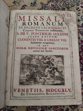 Antico Messale Romano Del 1745
