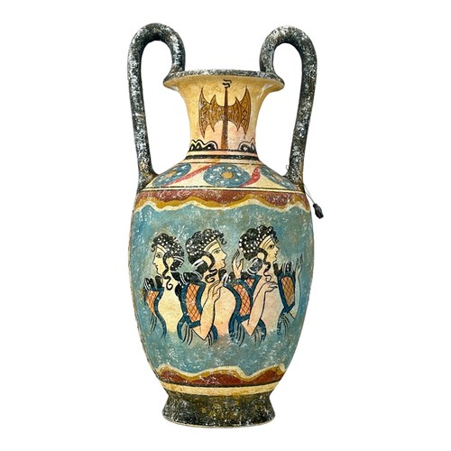 Vaso minoico ceramica blu