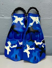 L Scubapro Jet Fin con cinturino tacco a molla - blu mimetico