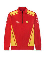 Felpa Scuderia Ferrari WEC Ufficiale Uomo 499P 1/4 Zip Rossa Vincitrice Le Mans
