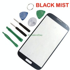 VETRO VETRINO per SAMSUNG GALAXY S4 GT i9505 NERO NO DISPLAY TOUCHSCREEN COVER