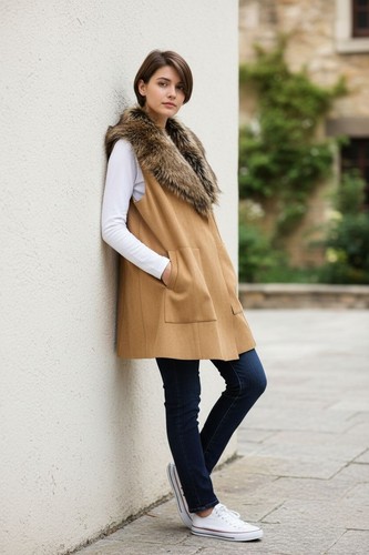Rosette gilet tan - rosette,
