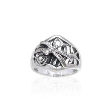 Libellula Anello 925 Argento