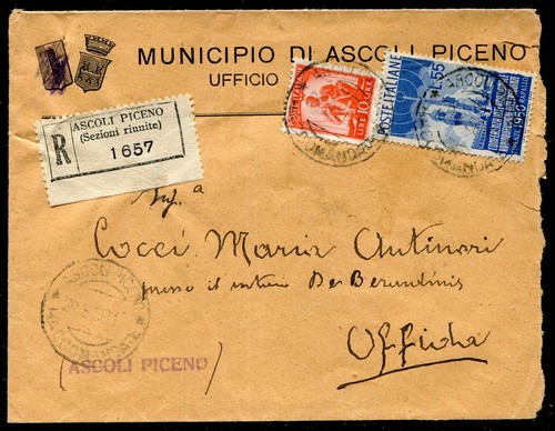 Italia 1950 raccomandata - 28-8-1950,