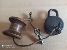 Antico  lucchetto in ferro con chiave fine 800 - funzionante -  Vintage- cm 3,3