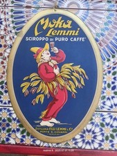 MOKA LEMMI PERUGIA ANTICO CARTELLO PUBBLICITARIO DA ESPOSIZIONE AFFISSIONE
