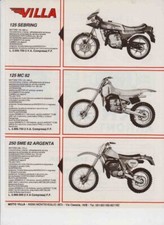 advertising Pubblicità MOTO VILLA MOD. 1982-MOTOITALIANE -REGOLARITA  MOTOSPORT