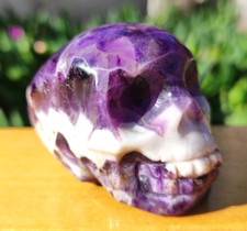 Teschio di Cristallo 188g Minerale Ametista Crystal Skull Reiki Chakra Uruguay