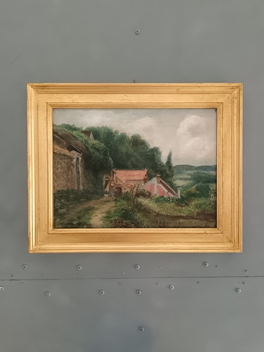 Antico paesaggio rurale con - paesaggio,