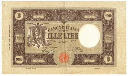 1000 lire barbetti - 1000, m