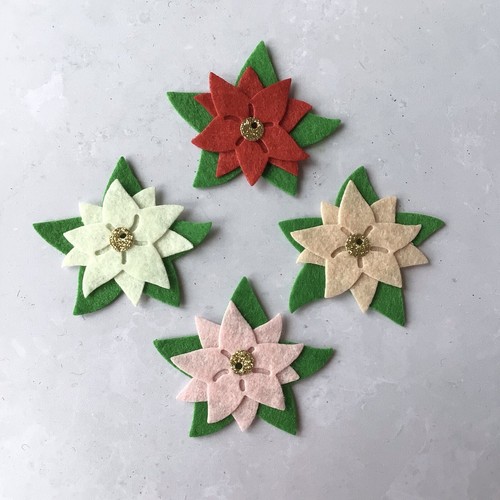 Fiori feltro poinsettia - fiori, di