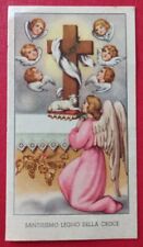 SANTINO IMPRIMATUR 1898 SANTISSIMO LEGNO DELLA CROCE CURIA MILANO HOLYCARD