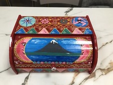 Portapane Decorato Stile Siciliano. Int.  Dipinto a Mano. Carretto Siciliano.