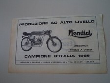advertising Pubblicità 1967 MOTO MONDIAL RECORD 50