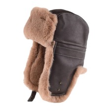 Uomo pelle aviatore ushanka - uomo,