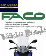 19700 - CUPOLINO FACO TRASPARENTE ALTO + 20 CM APRILIA SR GT 125 200 2022-2023