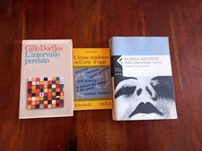Gillo Dorfless 3 volumi Feltrinelli L'INREVALLO PERDUTO, RUDOLF ARNHEIM... 