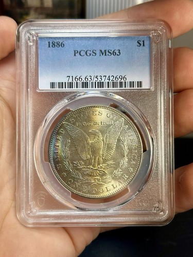 1886 pcgs ms63 - 1886, dollar