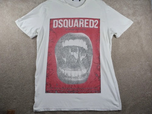Dsquared2 shirt bianca con - t-shirt,
