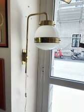 APLIQUE LAMPADA DA PARETE 1950/60 DELTA ARTEMIDE SERGIO MAZZA GLASS BRASS SCONCE
