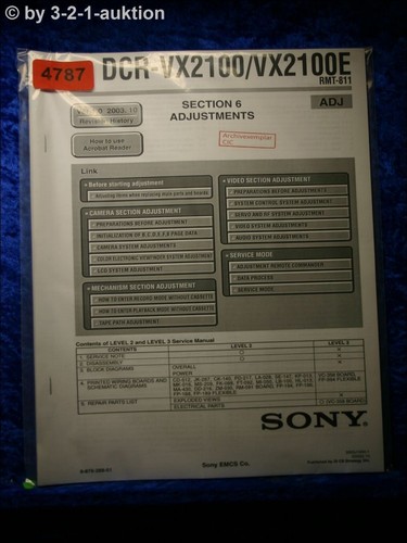 Sony manuale servizio dcr - manuale,