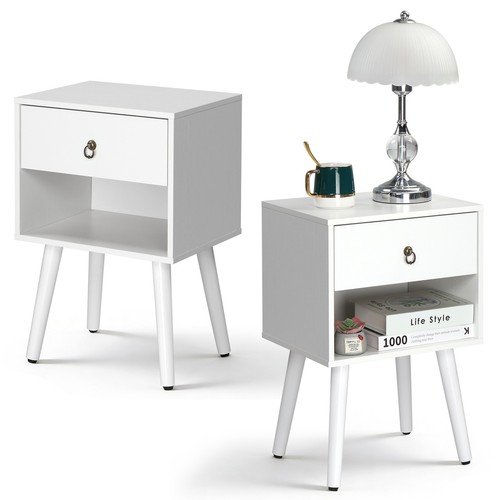 Comodino bianco lavagna - comodino,