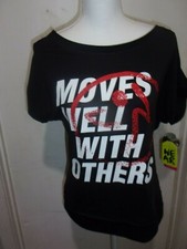 T-shirt maglietta Zumba Fitness si muove bene con gli altri - Nera taglia XS (B283)