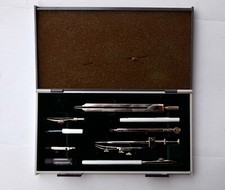 COMPASSO KIT DISEGNO TECNICO KIN MADE IN CECOSLOVACCHIA ANNI '60