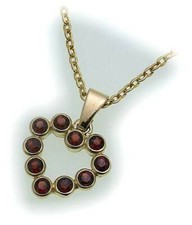 Pendente Con Granato In Oro