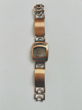 Orologio da polso donna Mingdu quarzo bracciale tono bronzo look rustico gioielli