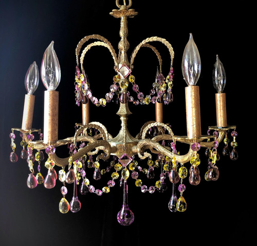 Lampadario ottone ornato - in,