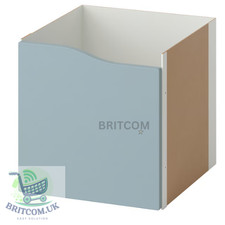 Nuovo inserto per porta IKEA KALLAX 33x33 cm - cubo portaoggetti a forma di onda grigio chiaro-blu